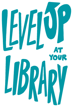Logo for level up at your library.